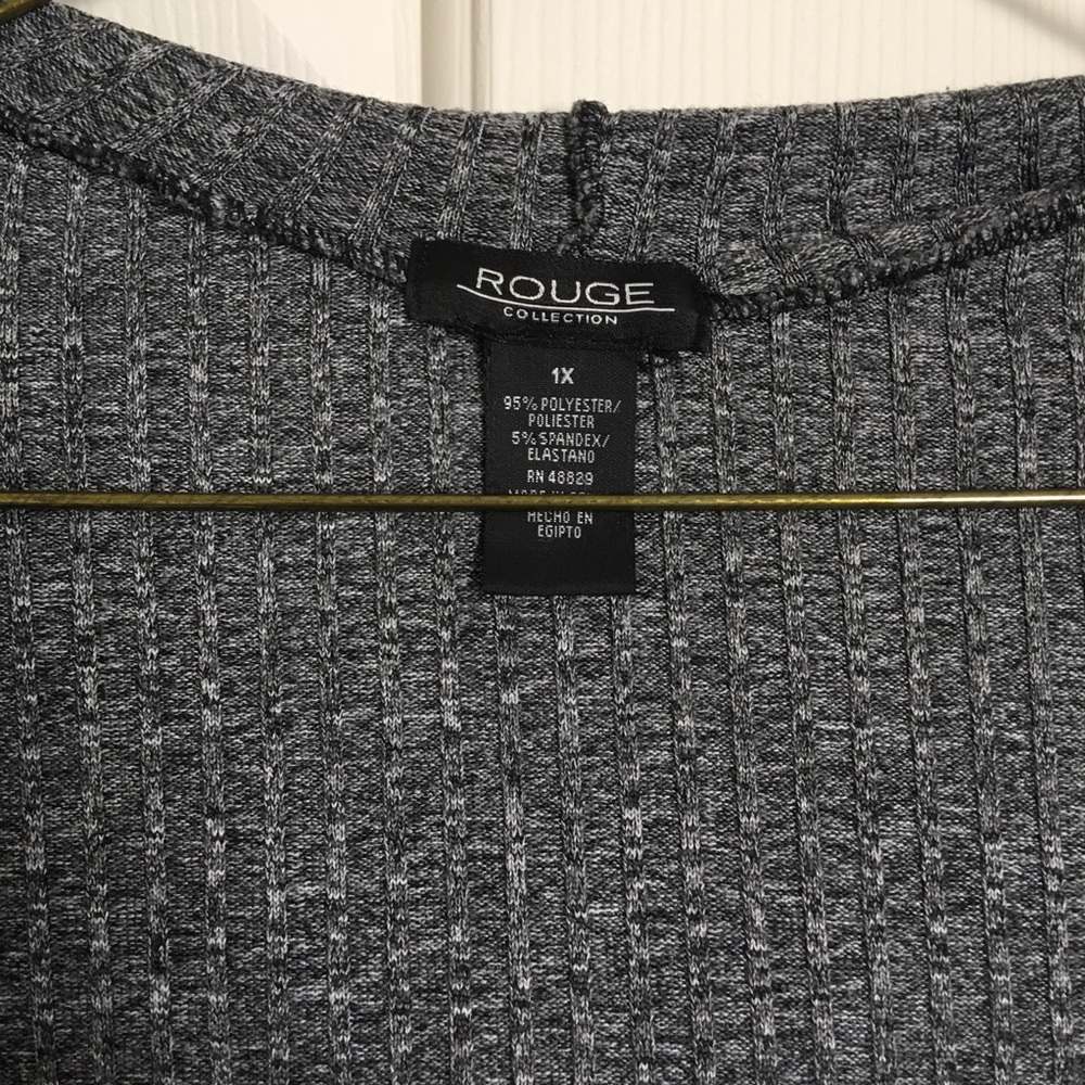 Rouge Collection Long Ribbed Cardigan - Picture 3 of 7